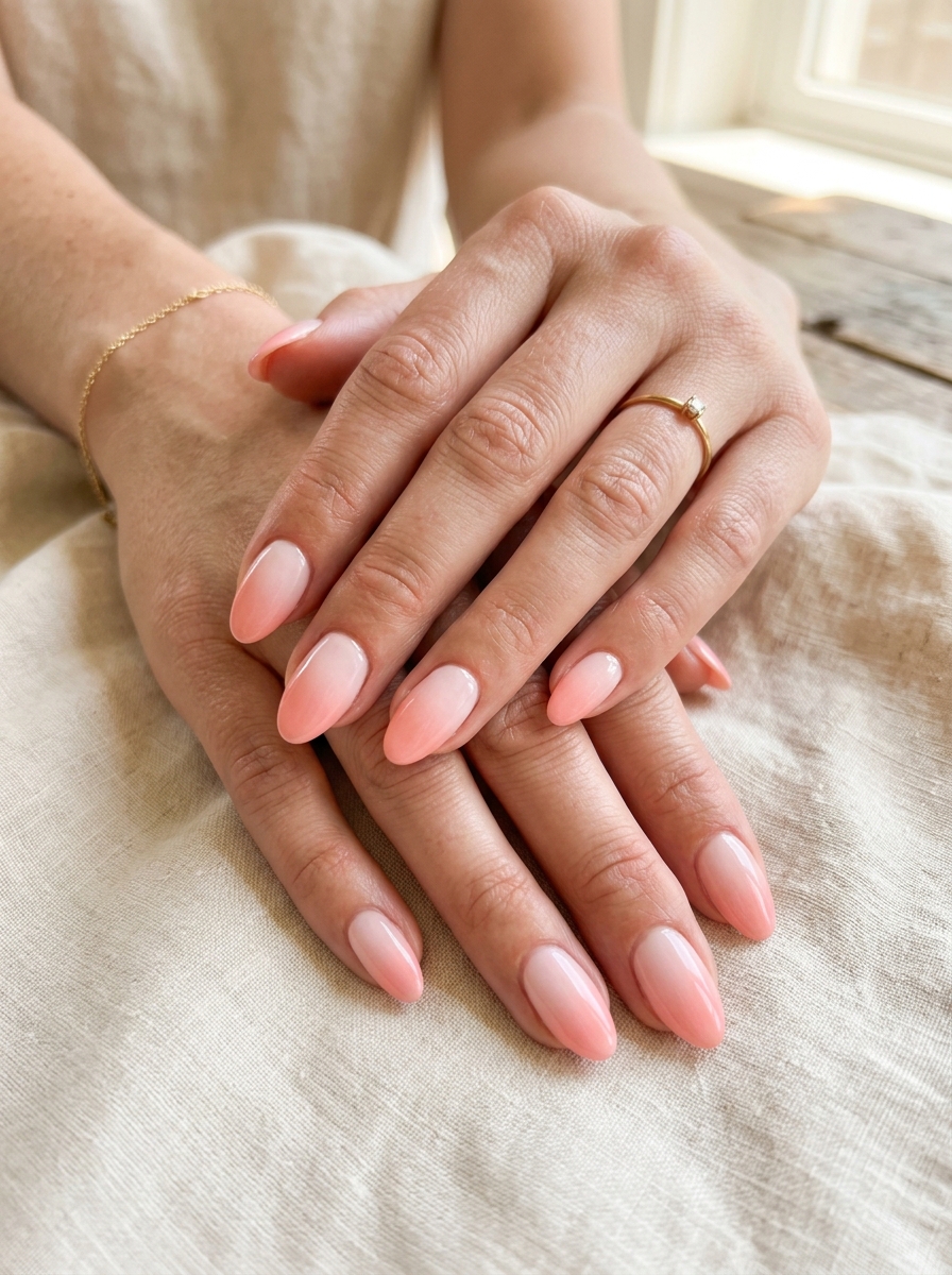 Pink Lemonade Fade Nails